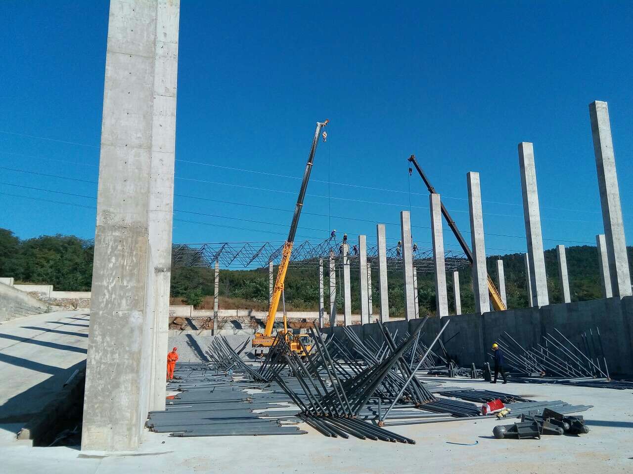 潜江威海搅拌站网架